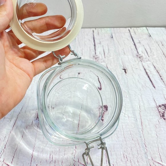 Glass Storage with Rubber Seal Stylish Retro Kitchen Decor Cannisters Craft Stor - Picture 9 of 10